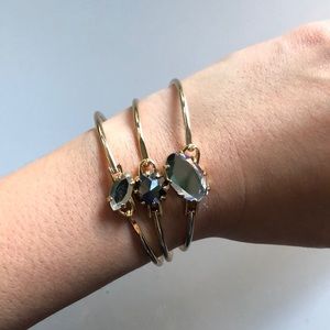 Rebecca minkoff jeweled bracelets - set of 3